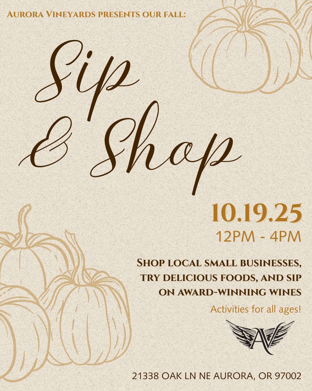 Fall Sip & Shop
